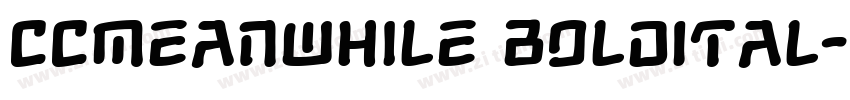 CCMeanwhile BoldItal字体转换